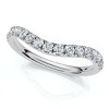 Pompeii3 Curved Diamond Wedding Ring Enhanced 1/3Ct 14k Gold or Platinum Lab Created - 3 of 4