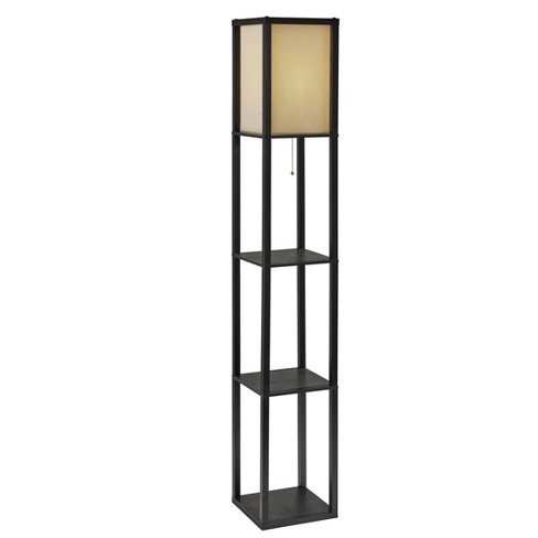 63 Wright Shelf Floor Lamp Adesso, Torchiere Floor Lamp With Shelf