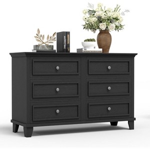 GAOMON Dresser for Bedroom with 6 Drawer, Double Dresser TV Stand with Vintage Handle, Wide Wood Dressers - 1 of 4