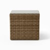 Covers & All Palisades 20 in Sq End Table, Sahara Flat Wicker w / Glass Top - 2 of 4