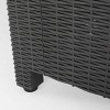 Waverly Faux Wicker Side Table Dark Gray - Christopher Knight Home: Weather-Resistant Patio Accent Table - 4 of 4