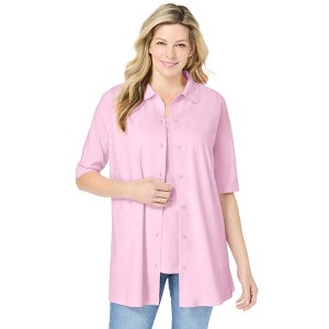 Woman Within Knit Shirt With Free Tank - 1 of 4