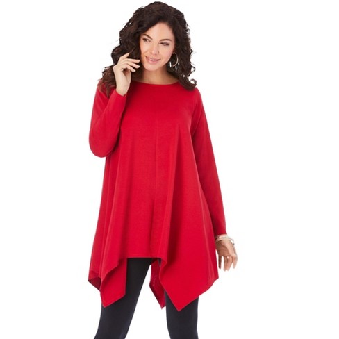 Roaman's Women's Plus Size Handkerchief Hem Ultimate Tunic - S, Classic ...