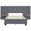Okak Size Velvet Platform Bed Frame Upholstered Modern Bed with Big Headboard Noise-Free No Springs Required Easy to Assemble - 4 of 4