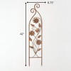 Sullivans 42" Graceful Flower Metal Trellis, Brown - 4 of 4