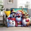 Lomsoe Cute Christmas Santa Claus Print Flannel Blanket - All Seasons Soft and Warm Throw Blanket for Bed, Napping, Camping, Travel, Office - 2 of 4