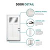 New Design Fiberglass Composite Door Right Hand Inswing Entrance Door White Exterior Front Entry Doors With 4-9/16 Frame - 4 of 4