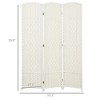 Aghana Digitals 3-Panel Folding Privacy Screen, 6' Tall Pine Wood Frame with Polypropylene Weave, - 4 of 4
