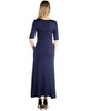 Maternity Casual Maxi Dress - 24seven Comfort Apparel™ - 3 of 4
