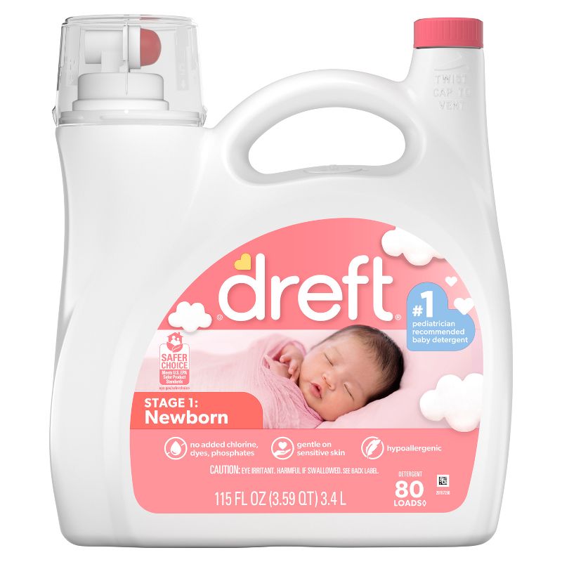 Dreft Stage 1: Newborn Liquid Laundry Detergent, 3 of 14