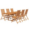 vidaXL Garden Dining Set Natural Wood Solid acacia wood Large Extendable - 3 of 4