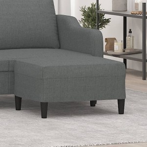 vidaXL Footstool Dark Gray 27.6 in.x21.7 in.x16.1 in. Fabric - 1 of 4