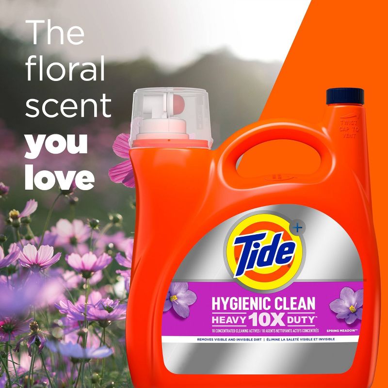 Tide Liquid Clean Laundry Detergent - Spring Meadow, 4 of 10