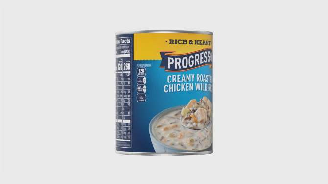 Progresso Gluten Free Rich &#38; Hearty Creamy Roasted Chicken Wild Rice Soup - 18.5oz, 2 of 12, play video