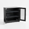 Dovelina Wooden 3 Shelf Bookcase Cabinet Decorative Bookshelf with Glass Doors and Adjustable Partitions - 4 of 4