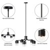 Maxax 28" 5-Light Glass Chandelier - 4 of 4
