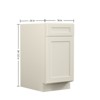 Kitchen Base Cabinet, Unassembled Cabinet with Adjustable Shelf without Top - 3 of 4