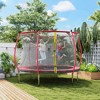 Soozier Outdoor Trampoline with Net Enclosure, Curved Poles and Safety Spring Cover, ASTM Approved - 3 of 4
