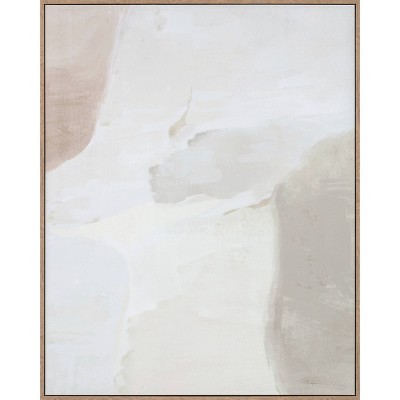 Light White Taupe Abstract Painting 30x40 Canvas Ready To Ship