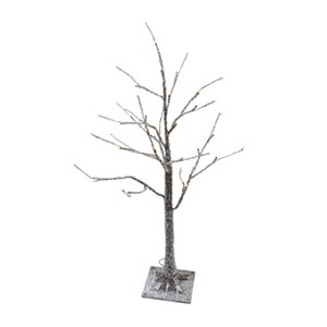 Season's Designs 3 ft Green Ice Bark Tree Branch with Base Christmas Decoration for Indoor/Outdoor Use Ground Freestanding with 36 LED White Flashing - 1 of 1