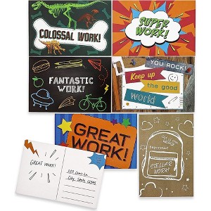 Juvale 96 Pack Inspirational Postcards for Kids, Teacher Postcards for Students, 12 Designs, Classroom Supplies, 6 x 4 Inches - 1 of 4