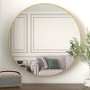 Sapphtopaz Round Bathroom Mirror, Wall Mount Vanity Mirror with Metal Frame, Wall Decor Decorative Wall Mirror for Bathroom, Over Sink, Bedroom - 3 of 4