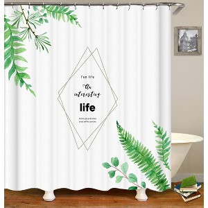 Fun Life Style Shower Curtains for Bathroom Waterproof Fabric Bath Curtain Durable Soft Stylish Bathroom Decor 72x72 Inch - 1 of 1