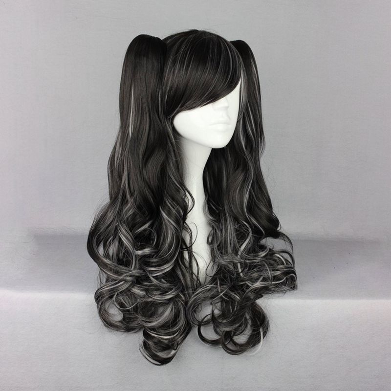 Unique Bargains Curly Wig Human Hair Wigs for Women with Wig Cap Long Hair, 3 of 7