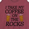 Women's - Instant Message - I Take My Coffee On The Rocks Graphic Racerback Tank - 2 of 4