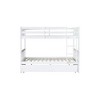 Ridstar 78.6 in. W Full-Size Rubberwood Bed with Pull-Out Bed, Ladder & Guardrail-White - 4 of 4