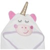 Everyday Kids Hooded Bath Towel for Girls – 3D White Unicorn with Horn, Soft Terry Cloth, Absorbent, Baby Girl Bath Time Essential - 3 of 4