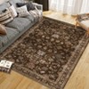 Area Rug Washable Rug Vintage Floral Non-Slip Low Pile - Machine Washable Non-Shedding Carpet for Living Room, Bedroom, Office & Dining - 3 of 4