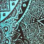 blue ombre lace print