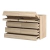 FUFU&GAGA Wooden Dresser Large-sized Drawer Chest with Hidden Compartments-Foot-Activated Drawer,Press-to-Unlock Storage Improving Storage Security - 3 of 4