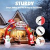 VINGLI 9ft Tall Christmas Santa Archway Inflatable, Decoration with Secure Stakes Storage Bag, Electric Blower Fan for Indoor Outdoor Garden Decor - 2 of 4