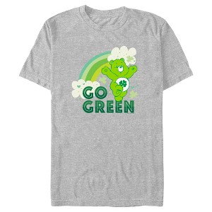 Men's Care Bears St. Patrick's Day Good Luck Bear Go Green T-Shirt - 1 of 4