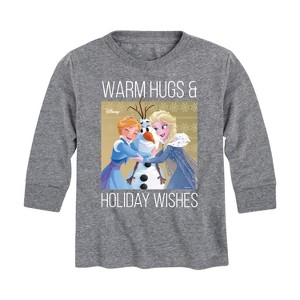 Boys' - Frozen 2 - Warm Hugs Holiday Wishes Long Sleeve Graphic T-Shirt - 1 of 4