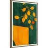 23"x33" Golden Autumn Leaves by Bo Anderson Framed Canvas Wall Art Print Bronze - Amanti Art: Modern Style, Polystyrene Frame, Botanical Theme - 2 of 4