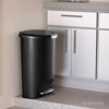 LunaLulinlk 50L Semi Round Plastic Step Trash Can - 2 of 4