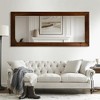 PexFix 31 in. W x 71 in. H Full-Length Rectangular Solid Wood Framed Wall Mirror in Walnut - 3 of 4