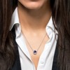 EVERLY JEWELRY | Sterling Silver  2 3/4 CT TGW Created Sapphire Fashion Pendant With Chain, 18-inch - 4 of 4