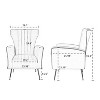 NicBex Velvet Accent Chair,Upholstered Living Room Chairs with High Wingbackrest and Gold Legs,Modern Armchair,Accent Chairs for Living Room - 3 of 4
