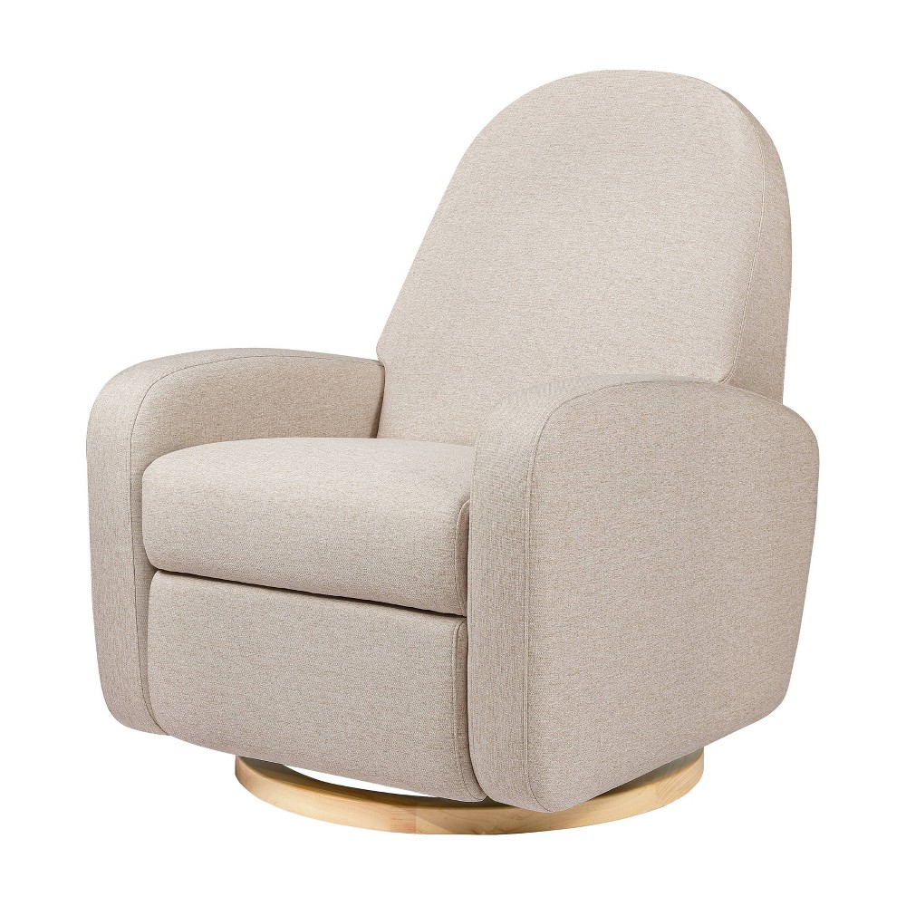 Babyletto Nami Recliner and Swivel Glider - Performance Beach Eco-Weave/Light Wood Base -  89525287