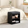 RISOKEYS Small Shoe Rack Bench with Cushion - Entryway Storage, Comfortable Seating for Home,Apartment,Hallway – Easy to Use Space-Saving - 2 of 4