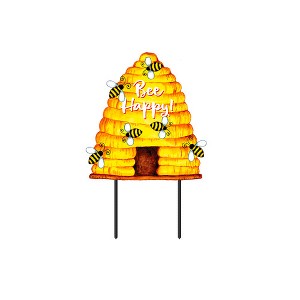 Briarwood Lane Summer Metal Art 26x17 Bee Happy Hive For Summer Metal Art - 1 of 3