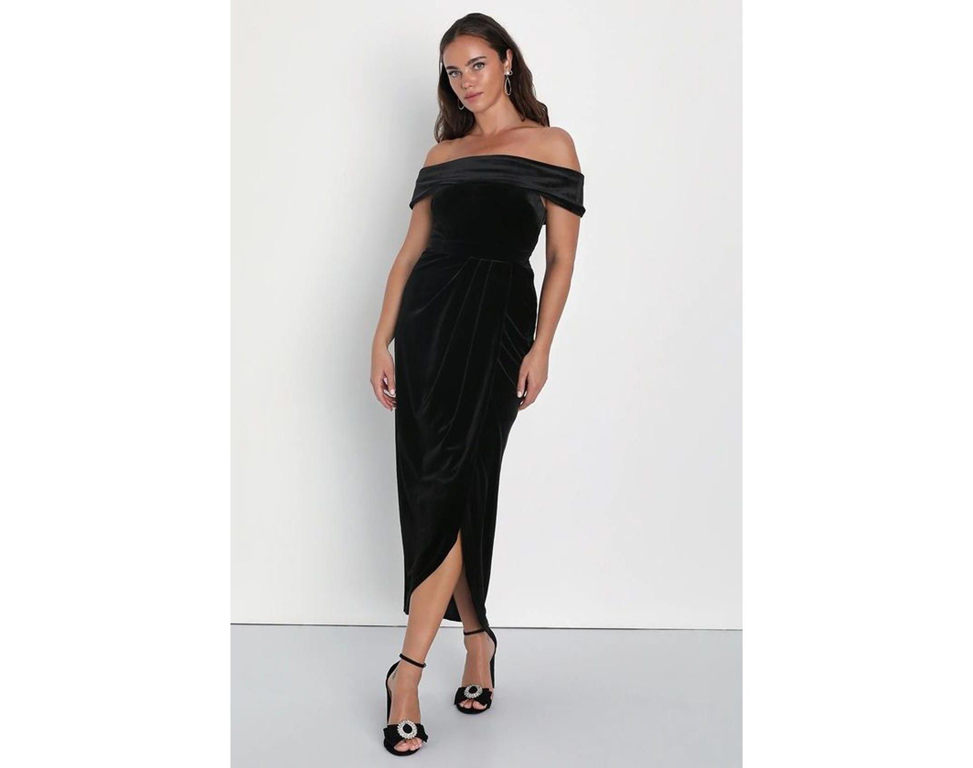 Elegant Velvet Bridesmaid Dresses for Women Off The Shoulder Formal Evening Gown