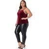 Agnes Orinda Women's Plus Size Adjustable Strap Lace V Neck Casual Velvet Packs Camisoles - 3 of 4
