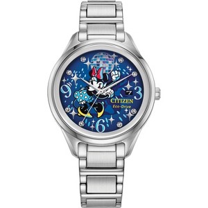 Citizen Disney Eco-Drive watch featuring Minnie Mouse Fiesta 3-hand Stainless Steel Bracelet - 1 of 4