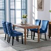 Modern Classic Velvet Wingback Dining Chair Set of 2 with Nailhead Trim and Solid Wood Legs for Dining Room-Baofuwish - 3 of 4