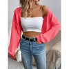 Women's Lightweight Shrug Sweater for Dresses & Tops Long Sleeve Open Front Knit Crop Bolero Cardigan - 2 of 4